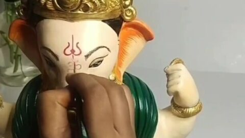Ganesha Idol Painting Short Video Download
